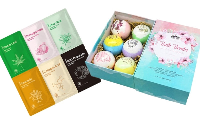 Bath bombs with Facial Masks Set