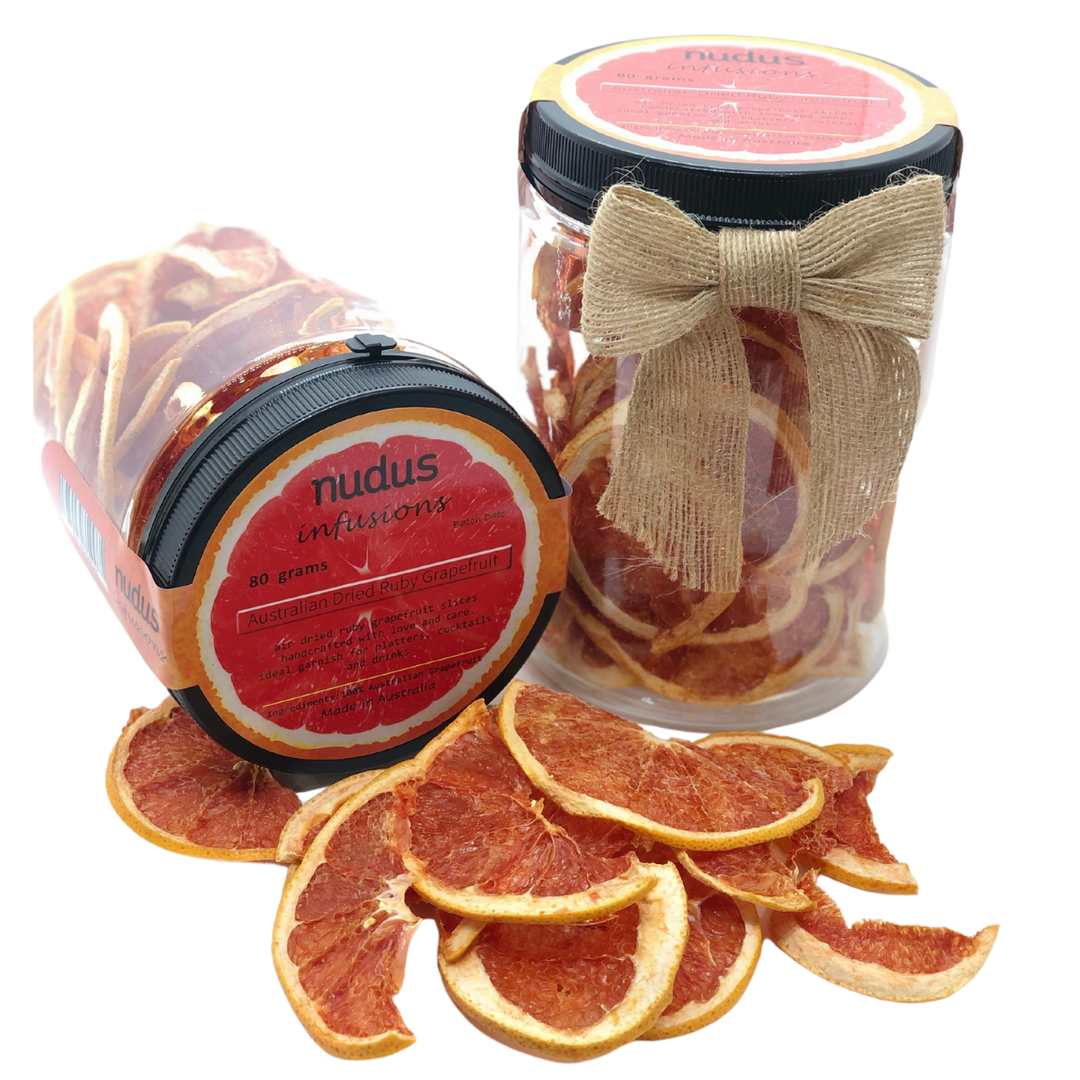 AUSTRALIAN DRIED RUBY GRAPEFRUIT INFUSION SLICES 80G