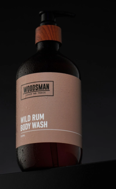 Woodsman Wild Rum Scented Body Wash 500ml