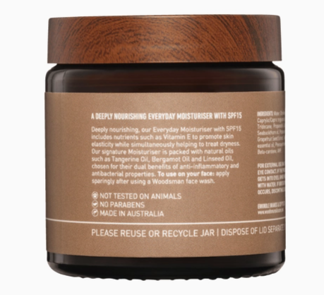 Woodsman Moisturiser with SPF15 120ml