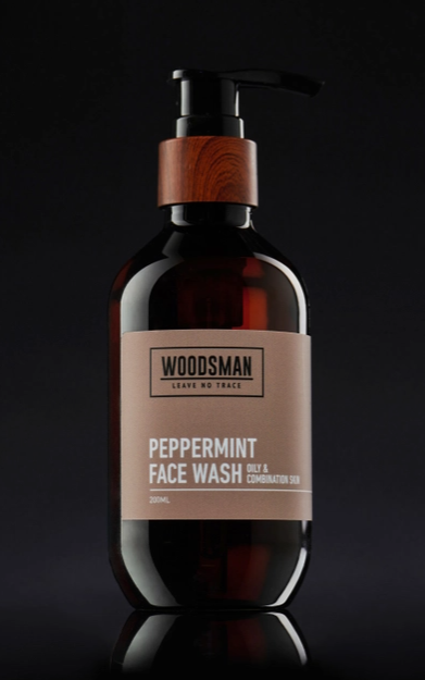 Woodsman Peppermint Foaming Face Wash 200ml