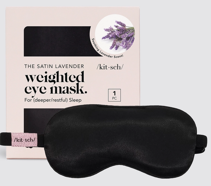 The Lavender Weighted Satin Eye Mask