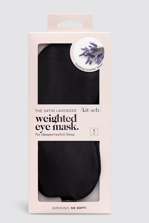 The Lavender Weighted Satin Eye Mask